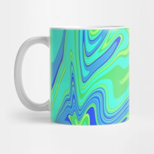 Garden Green Ocean Blue Swirl Mug